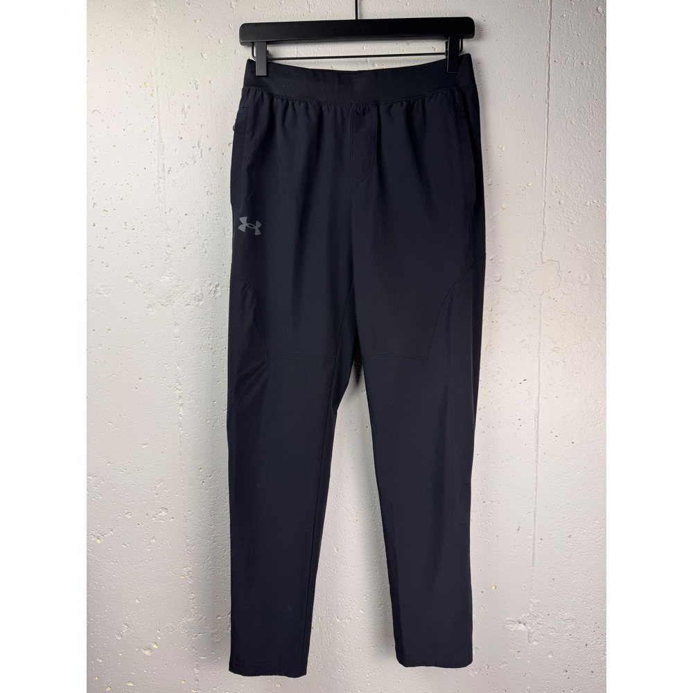 Under Armour Jogger Pants Kids Youth Large Black 1387373 Athletic Tapered